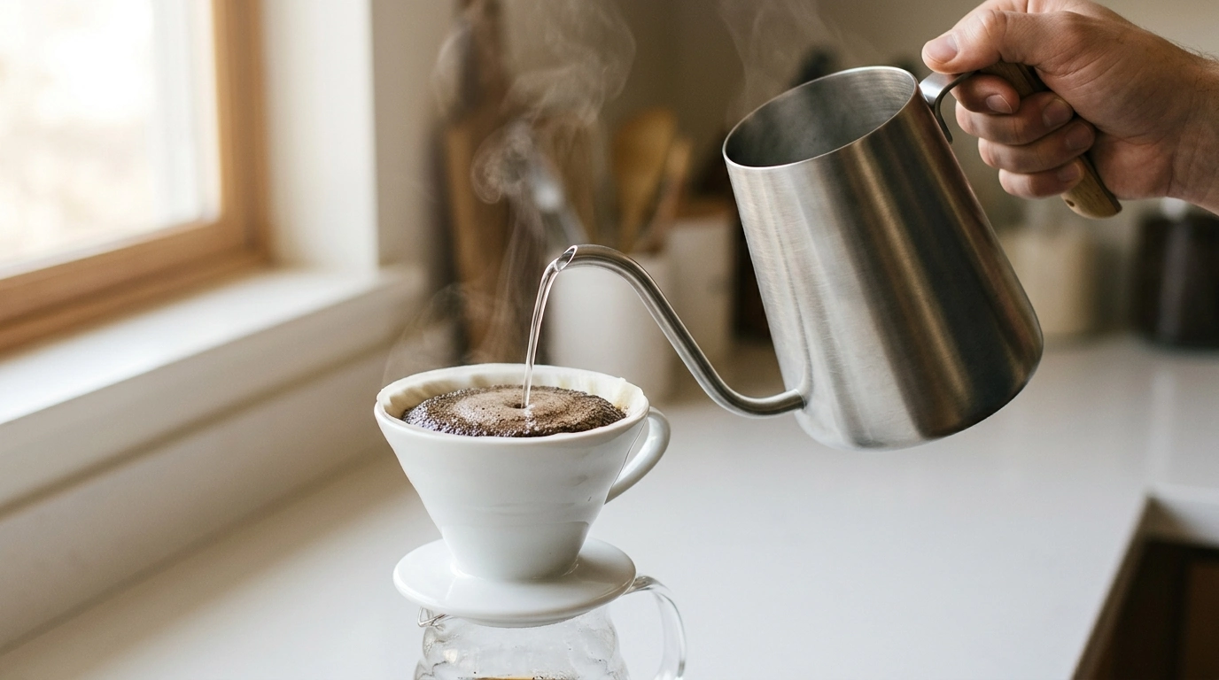 Brew Better Pour-Overs with a Stainless Gooseneck Kettle