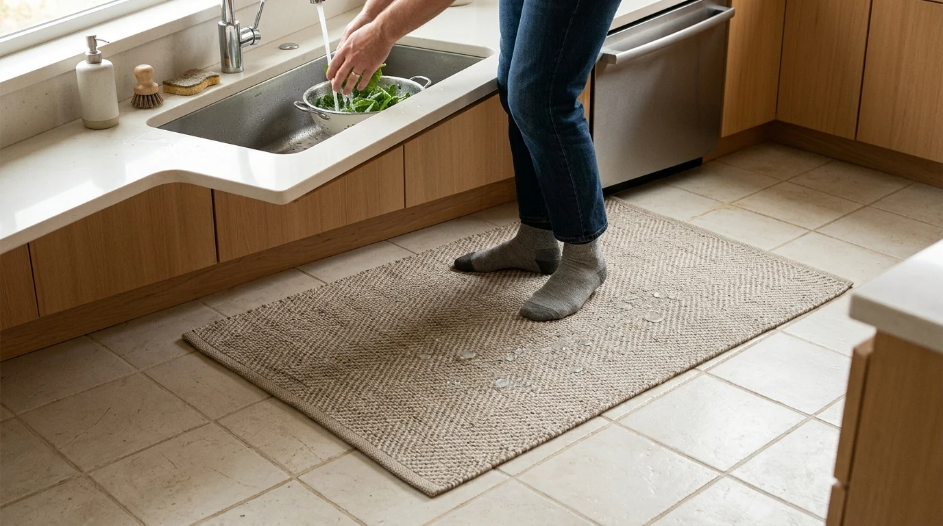 Non-Slip Absorbent Kitchen Rug for Busy Sink Areas