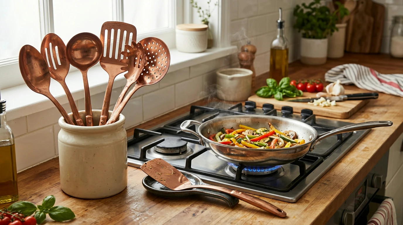 Copper-Coated Stainless Utensils: 7-Piece Set Guide