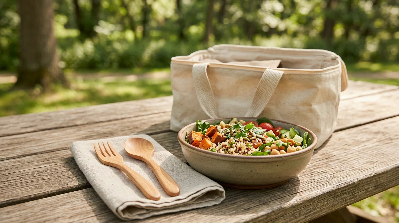 Eco-Friendly Wooden Cutlery Set for Lunch, Travel & Picnics