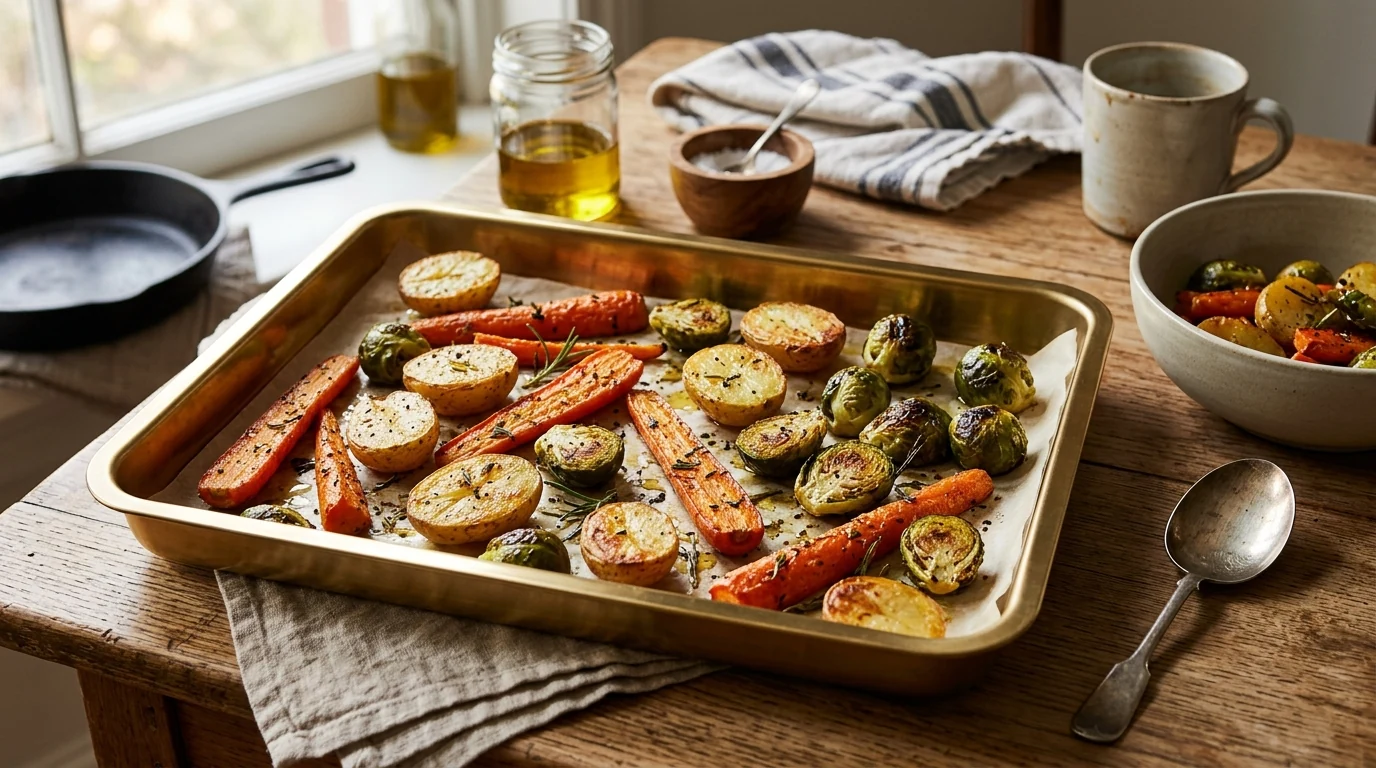 Golden Stainless Steel Rectangular Tray for Baking