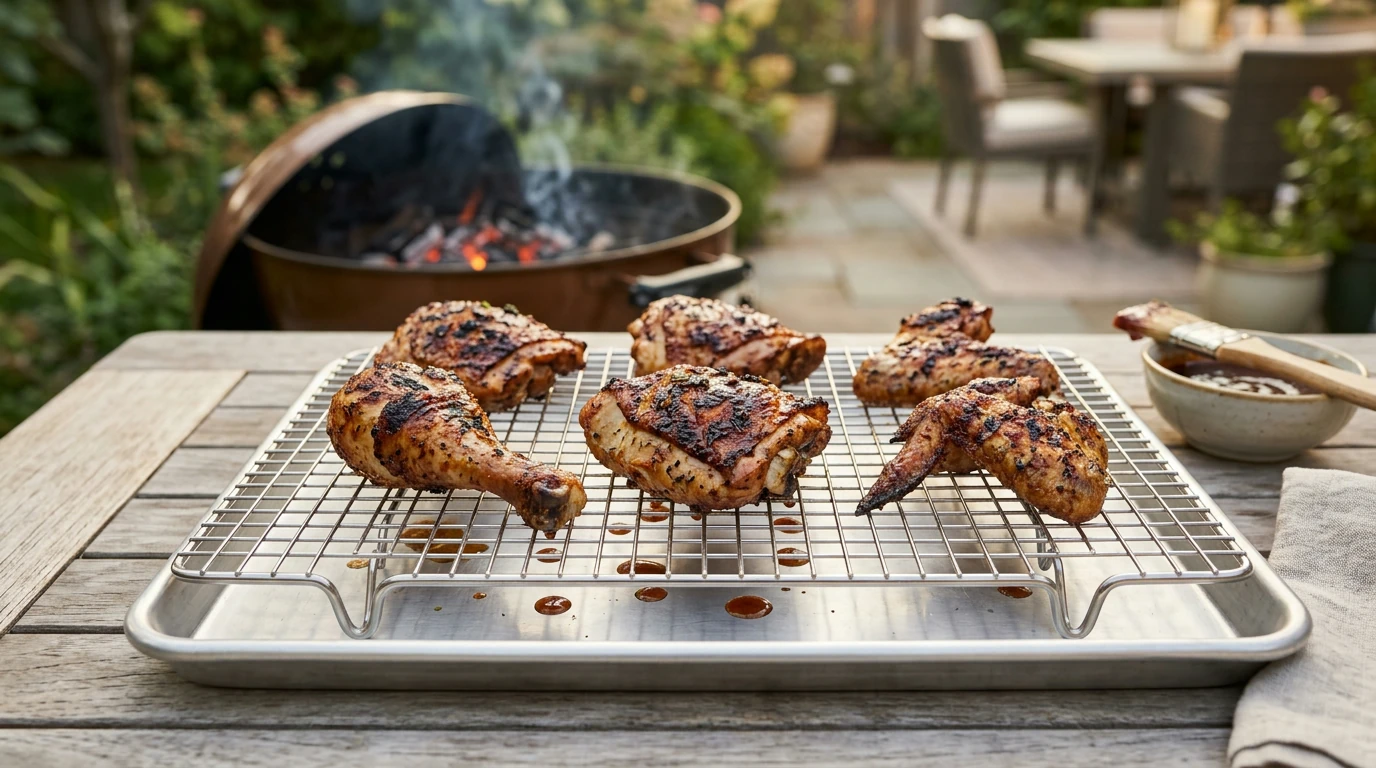 Crisp Bakes & Better BBQ Resting With a Cooling Rack