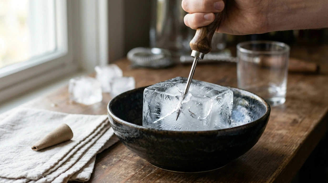 Stainless Steel Ice Pick: Safer Control for Ice