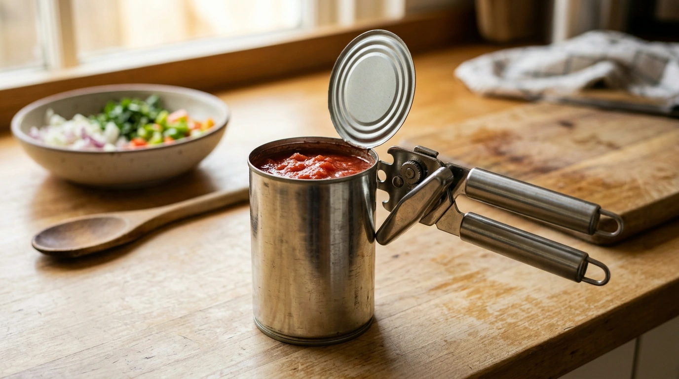 Cleaner Can Opening: Side-Cut Opener + Magnetic Lid
